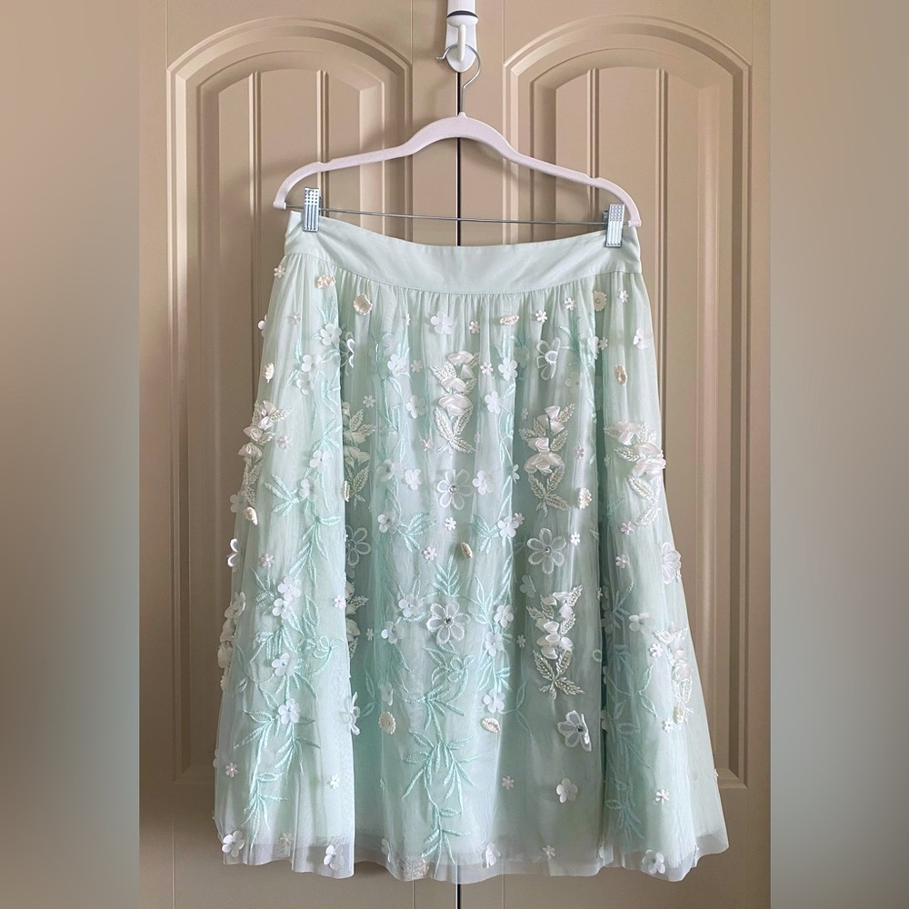 ASOS Embellished Ice Mint Midi Skirt